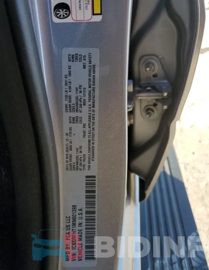1C6SRFHT1MN601398 Photo# 12