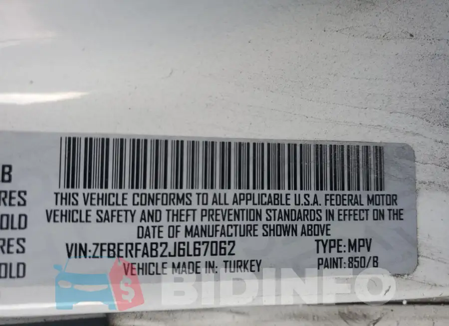 ZFBERFAB2J6L67062 Photo# 13