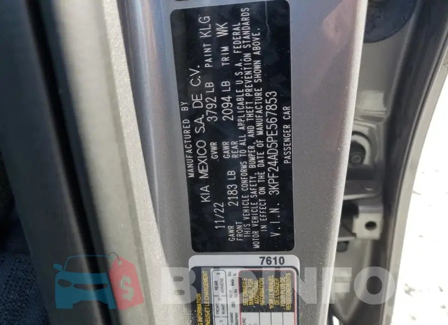 3KPF24AD5PE567853 Photo# 12