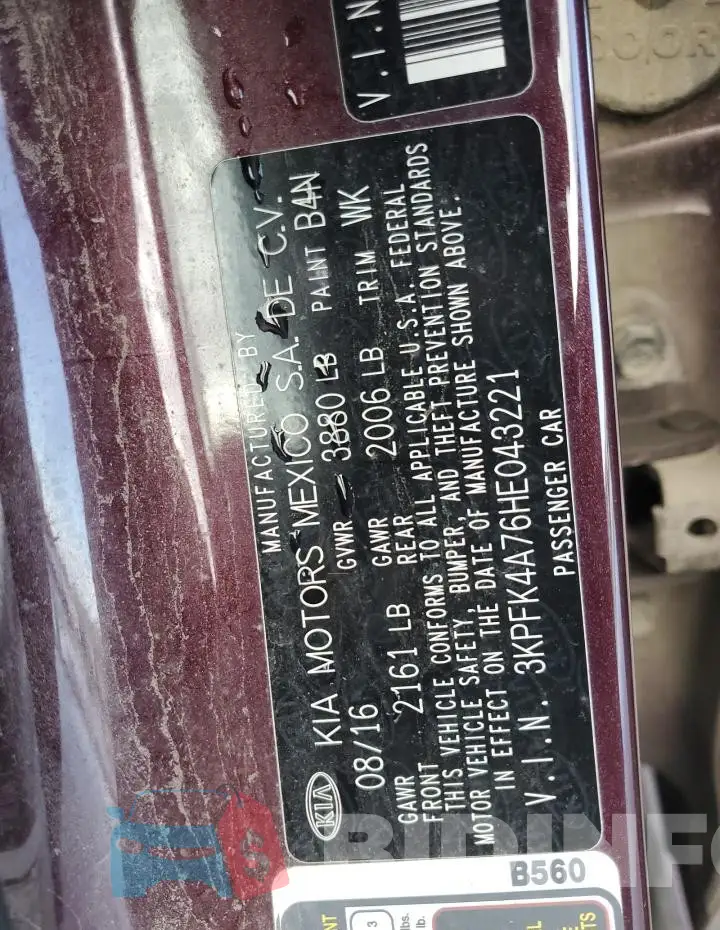 3KPFK4A76HE043221 Photo# 12