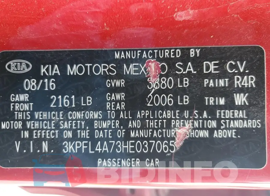 3KPFL4A73HE037065 Photo# 12