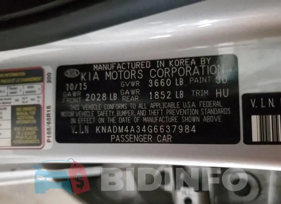 KNADM4A34G6637984 Photo# 12