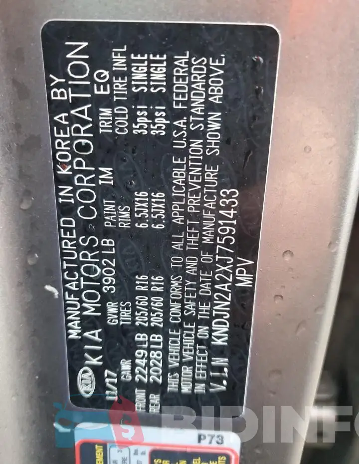 KNDJN2A2XJ7591433 Photo# 12