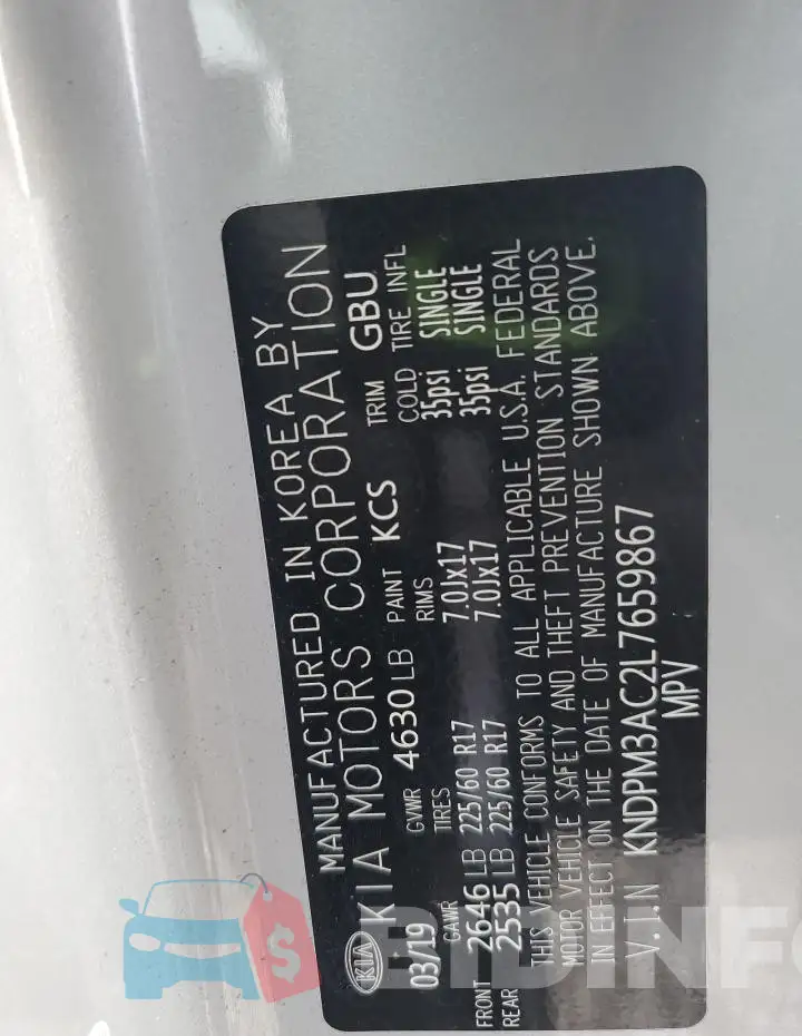 KNDPM3AC2L7659867 Photo# 13