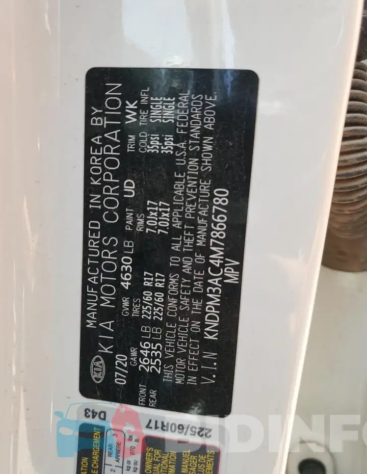 KNDPM3AC4M7866780 Photo# 13