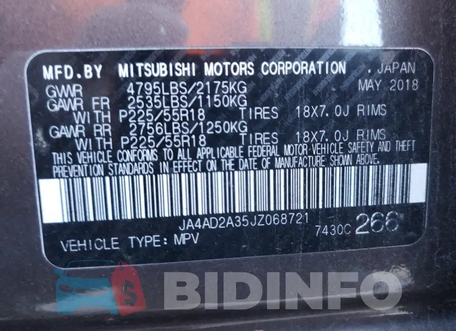 JA4AD2A35JZ068721 Photo# 13