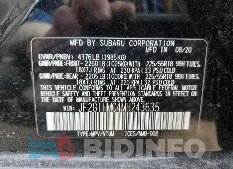 JF2GTHMC4MH243635 Photo# 13