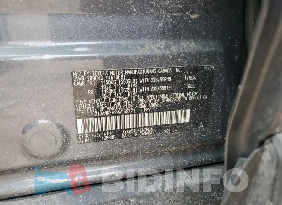 2T3A1RFV2MW158771 Photo# 13