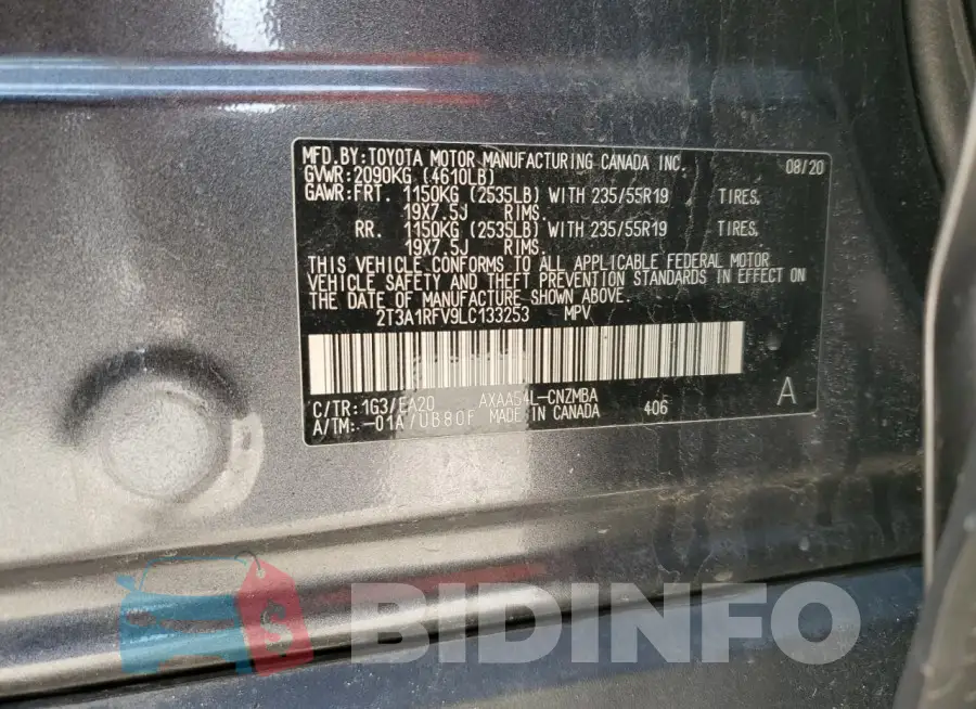2T3A1RFV9LC133253 Photo# 14