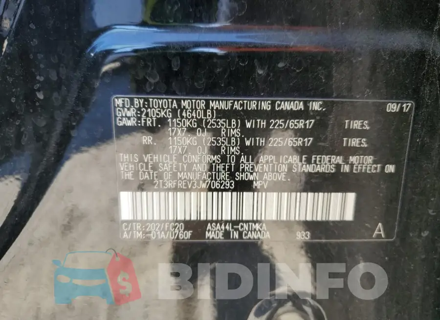 2T3RFREV3JW706293 Photo# 13