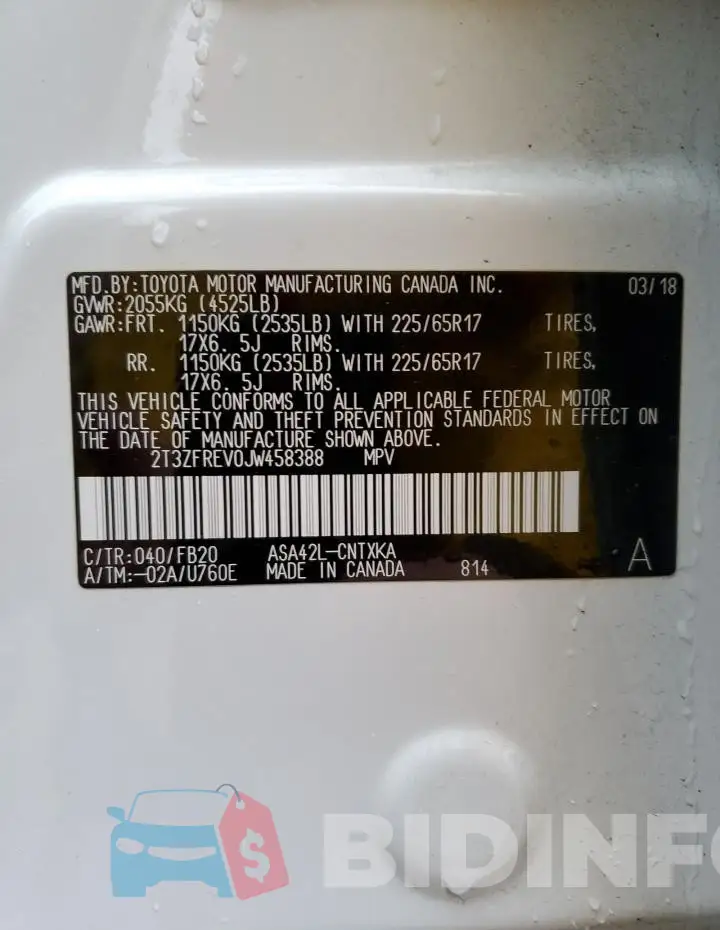 2T3ZFREV0JW458388 Photo# 13
