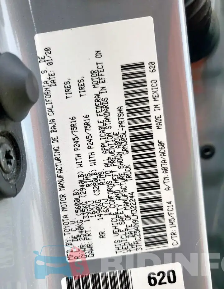 3TMCZ5AN9LM322244 Photo# 12