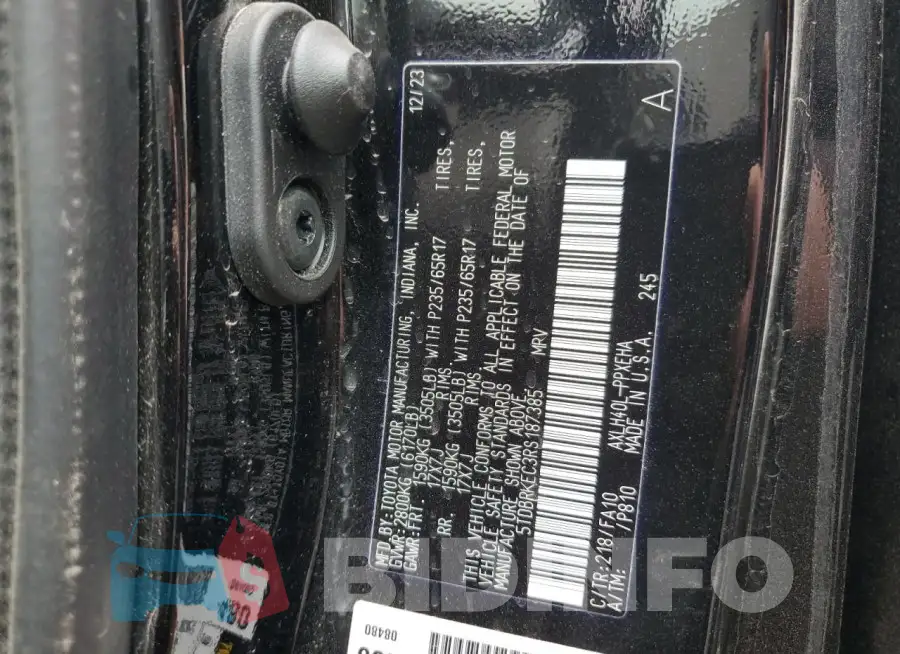 5TDBRKEC3RS187385 Photo# 13