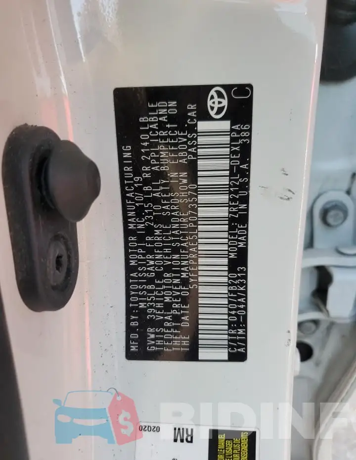 5YFEPRAE5LP073570 Photo# 12