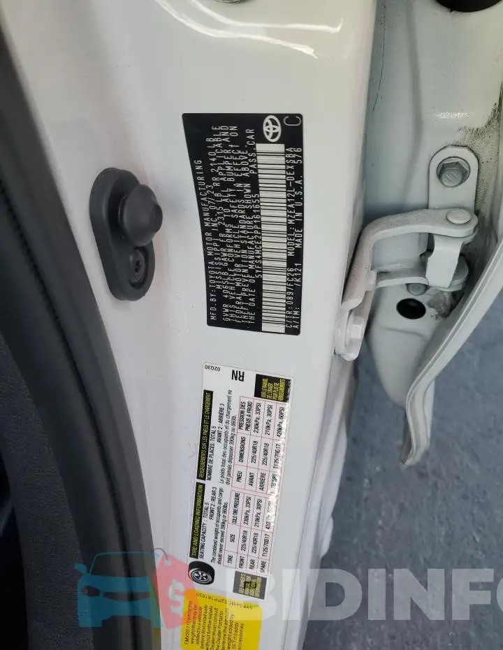 5YFS4MCE2PP161655 Photo# 13
