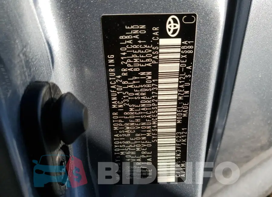 5YFS4MCE5SP217371 Photo# 13