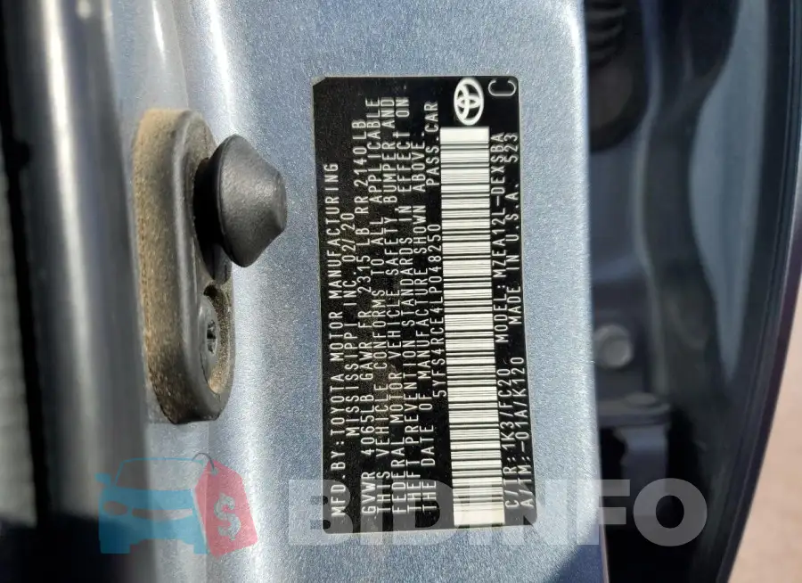 5YFS4RCE4LP048250 Photo# 12