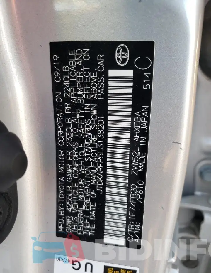 JTDKARFP5L3138201 Photo# 12