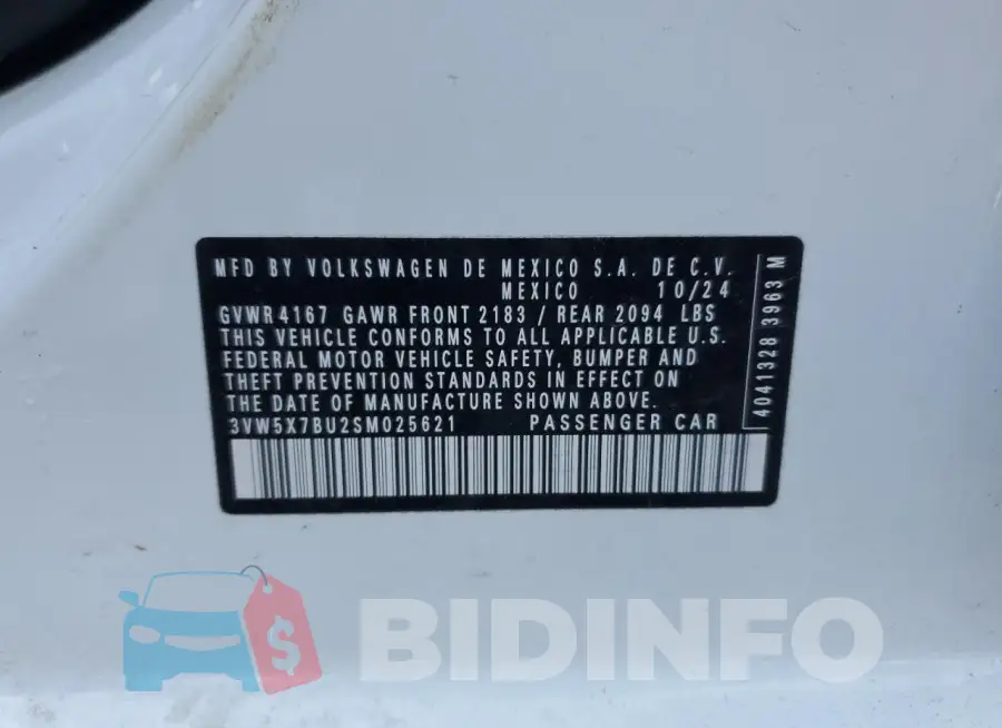 3VW5X7BU2SM025621 Photo# 13