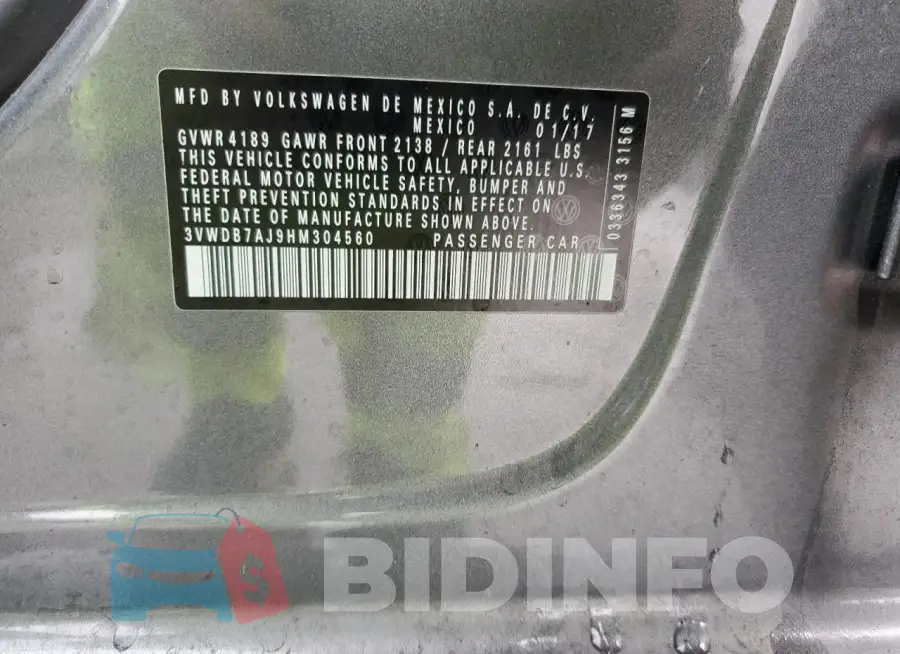 3VWDB7AJ9HM304560 Photo# 12