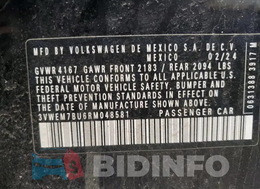3VWEM7BU6RM048581 Photo# 12