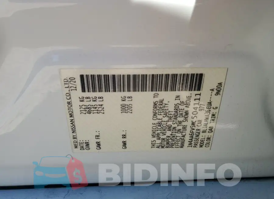 1N4AA6FV5MC504111 Photo# 12