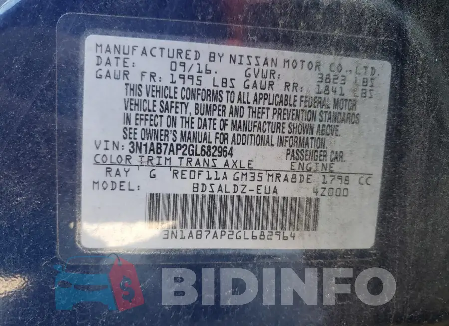 3N1AB7AP2GL682964 Photo# 12