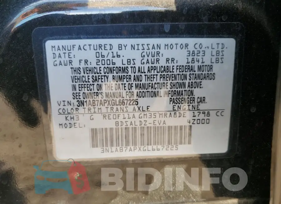 3N1AB7APXGL667225 Photo# 12