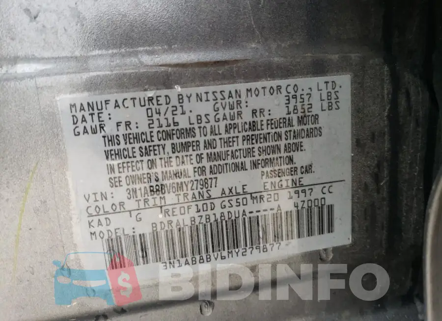 3N1AB8BV6MY279877 Photo# 13