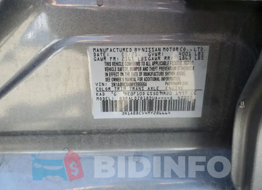 3N1AB8CV4MY286664 Photo# 13
