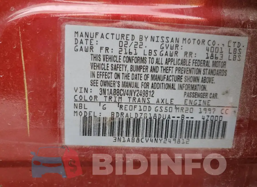 3N1AB8CV4NY249812 Photo# 12