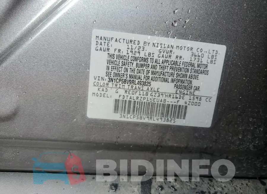 3N1CP5BV9RL493825 Photo# 12