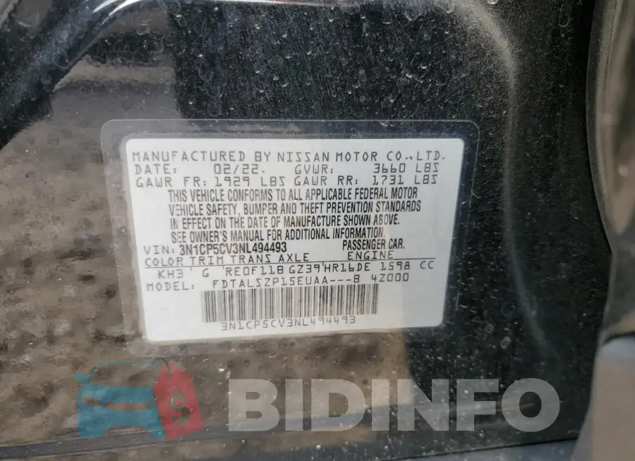 3N1CP5CV3NL494493 Photo# 13