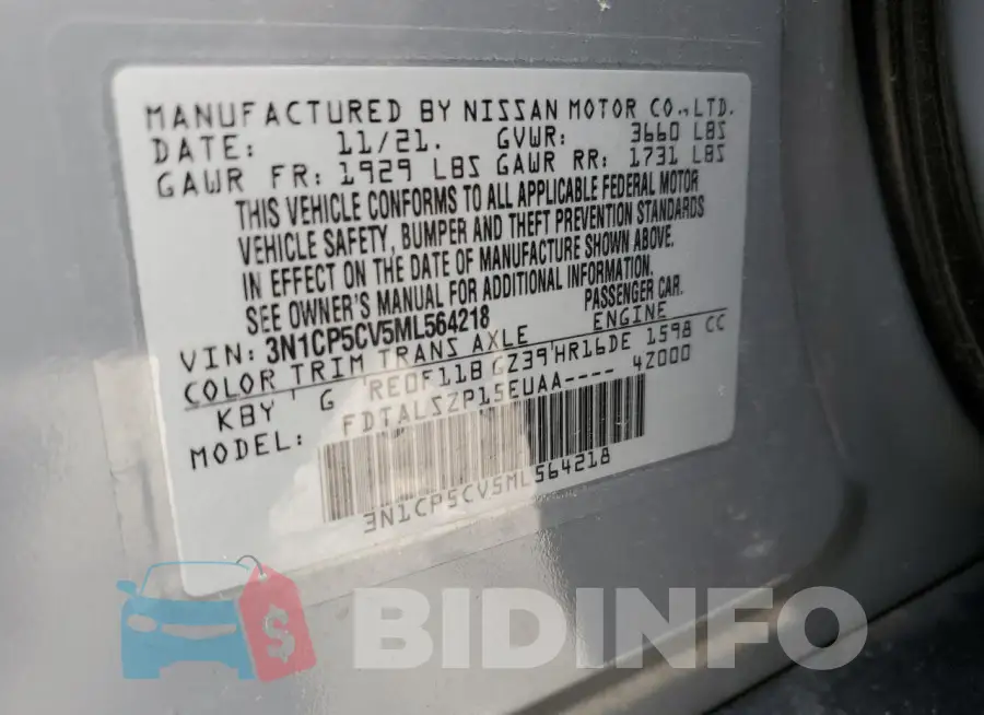 3N1CP5CV5ML564218 Photo# 13