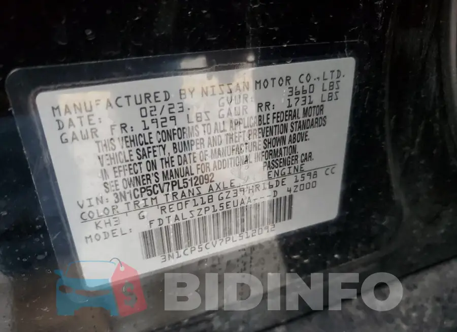 3N1CP5CV7PL512092 Photo# 14