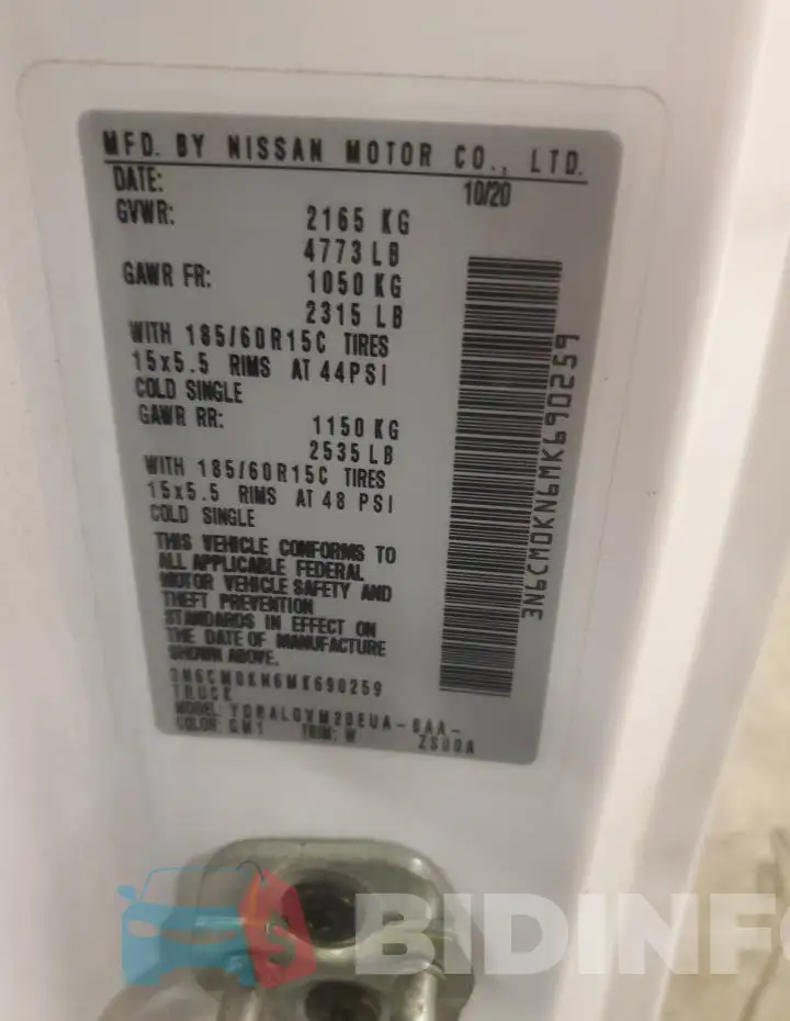 3N6CM0KN6MK690259 Photo# 10