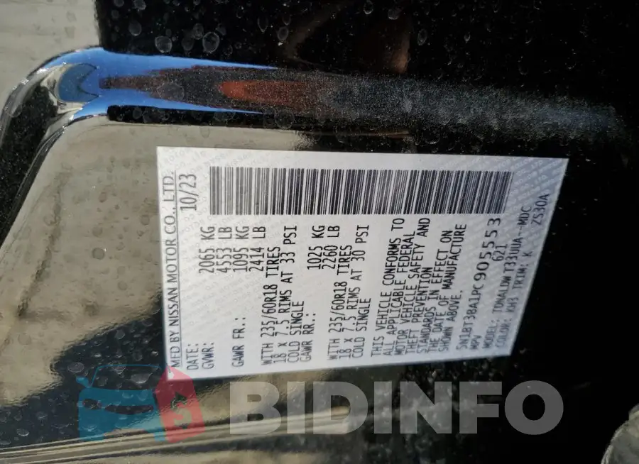 5N1BT3BA1PC905553 Photo# 14