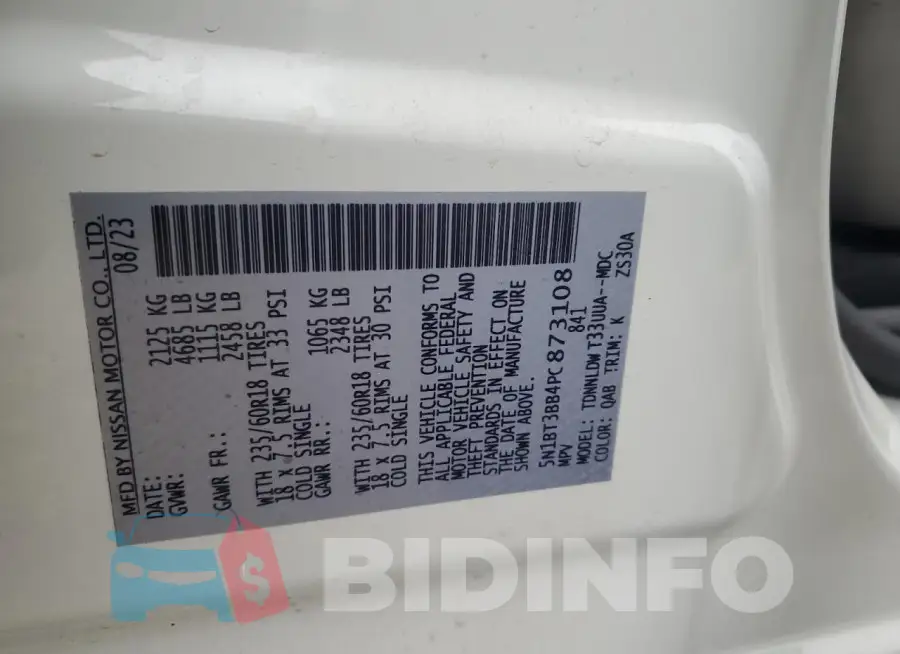 5N1BT3BB4PC873108 Photo# 14