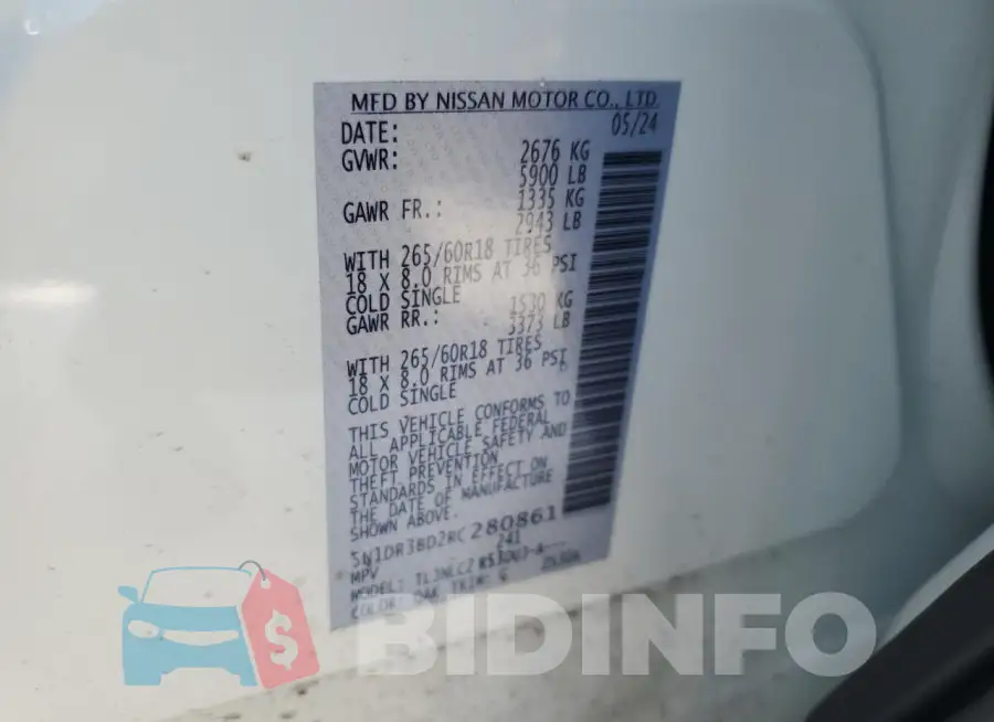 5N1DR3BD2RC280861 Photo# 14