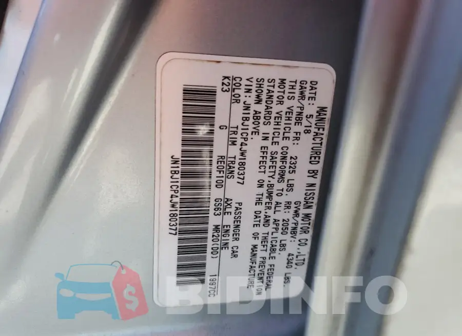 JN1BJ1CP4JW180377 Photo# 13