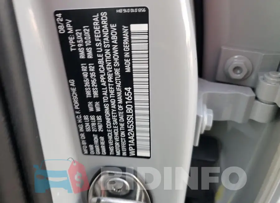 WP1AA2A53SLB01654 Photo# 14