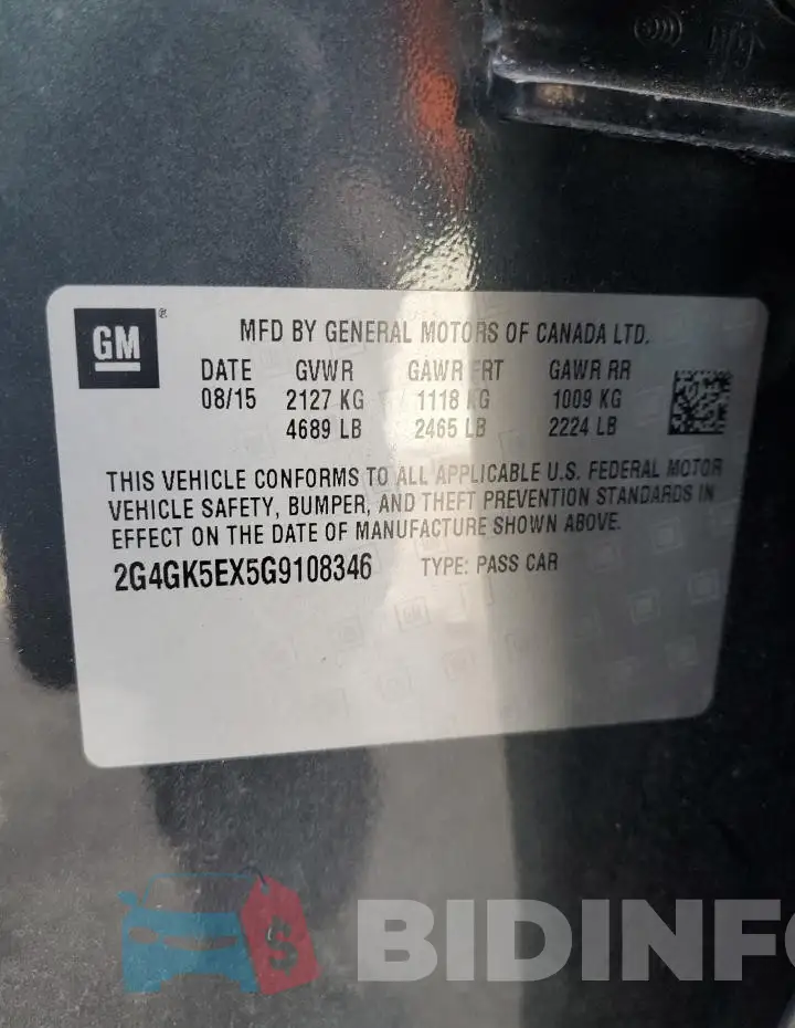2G4GK5EX5G9108346 Photo# 12