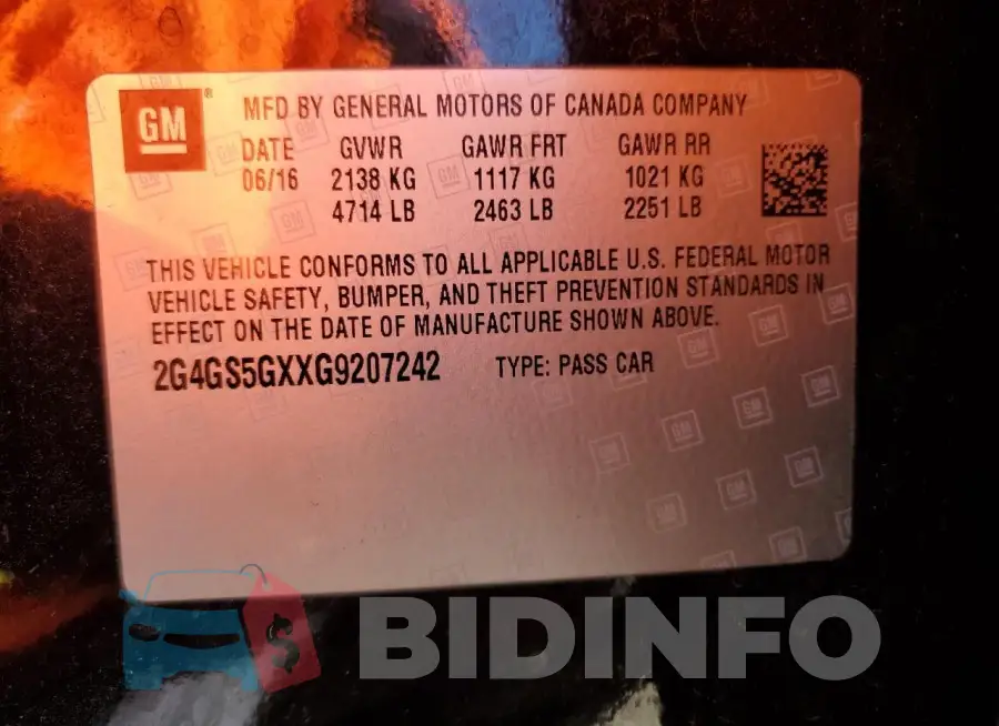 2G4GS5GXXG9207242 Photo# 12