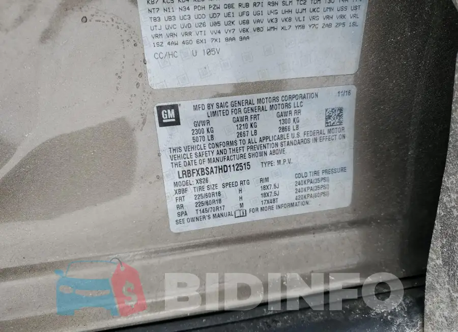 LRBFXBSA7HD112515 Photo# 13