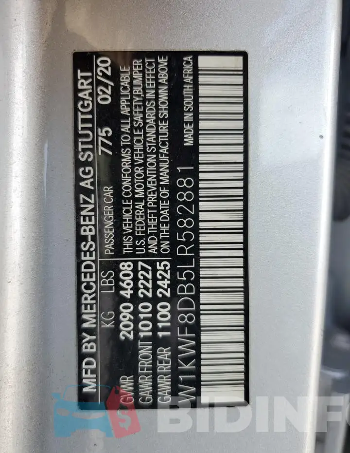 W1KWF8DB5LR582881 Photo# 13