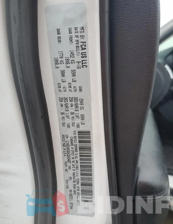 1C4RDHAG6HC643467 Photo# 12