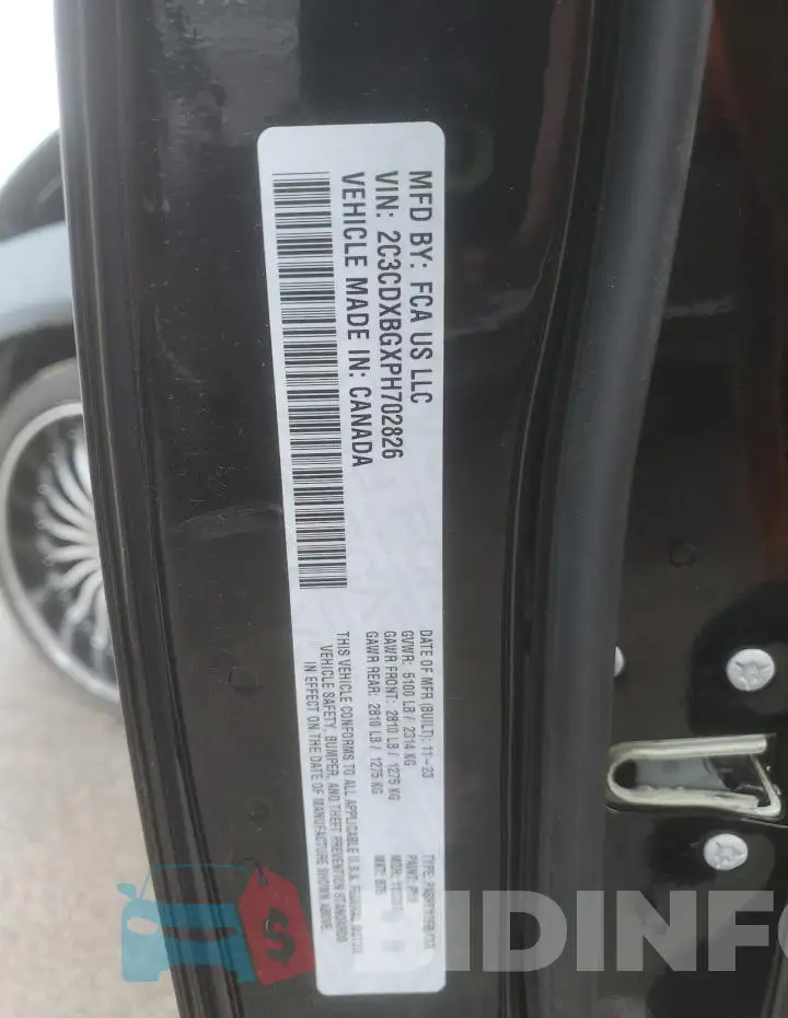 2C3CDXBGXPH702826 Photo# 12