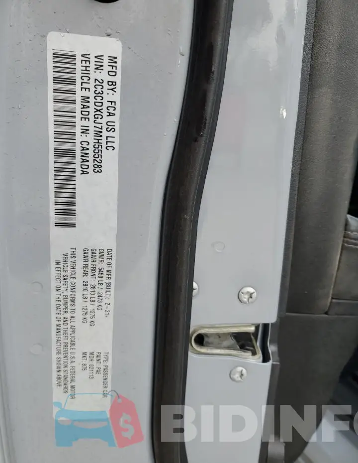 2C3CDXGJ7MH555283 Photo# 13