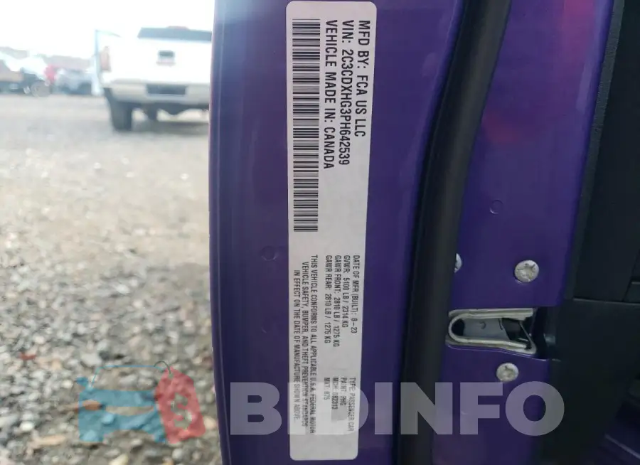 2C3CDXHG3PH642539 Photo# 12