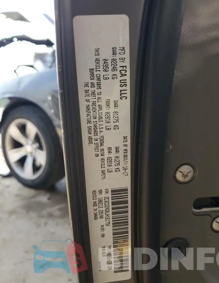 2C3CDZAG8JH161750 Photo# 12